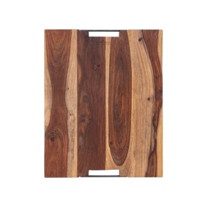 Pure Rose Wood Serveerplank 2 metalen handvatten 50 x 40 cm