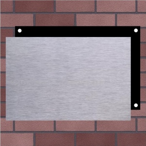 RVS naambord met kunststof achterplaat 30 x 20