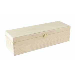 wijnkist 1 vaks schanierdeksel